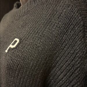 PINK Victoria's Secret Black Crewneck Sweater